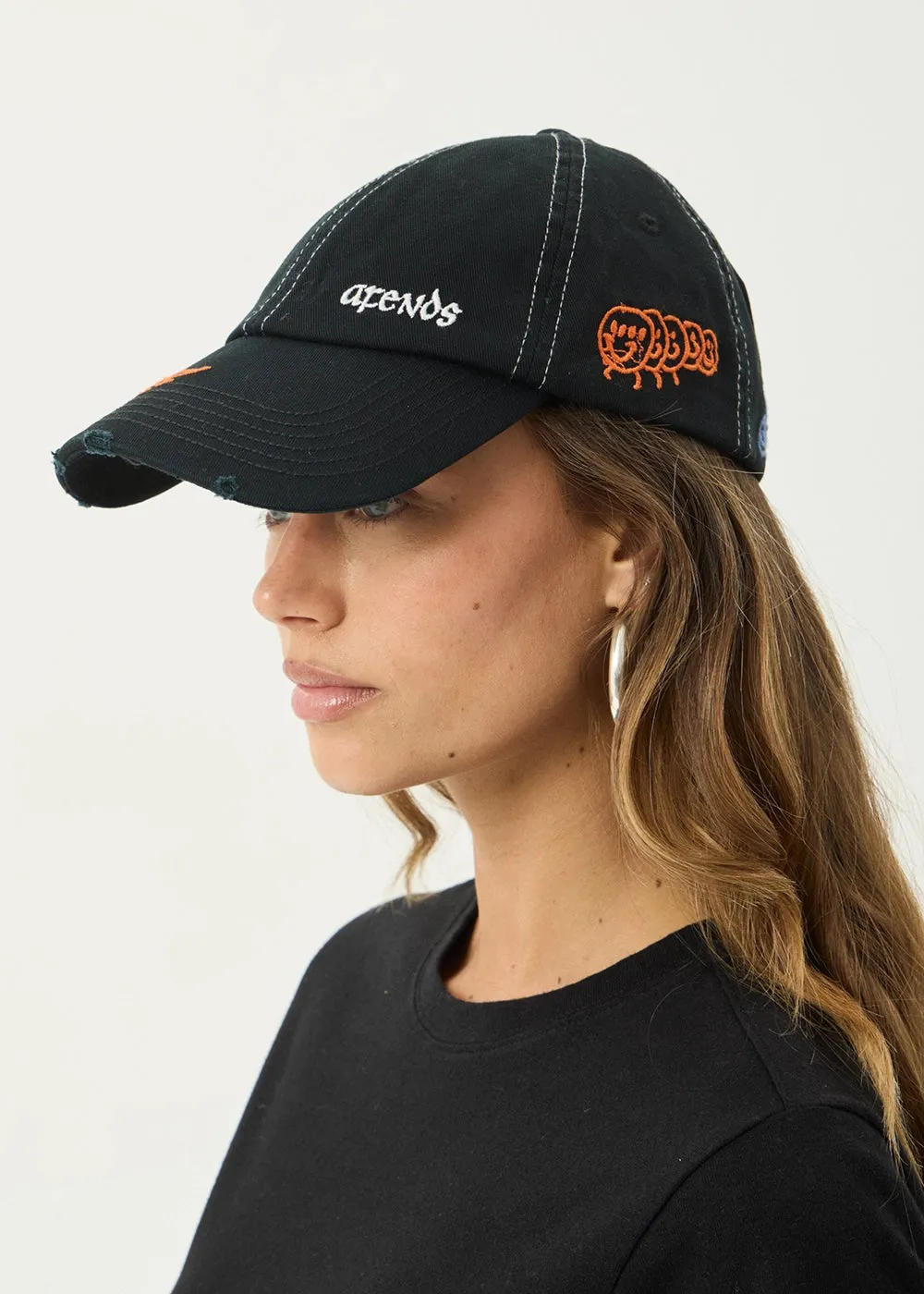 AFENDS Mens Leap - Six Panel Cap - Stone Black sold by Afends product image thumbnail 5