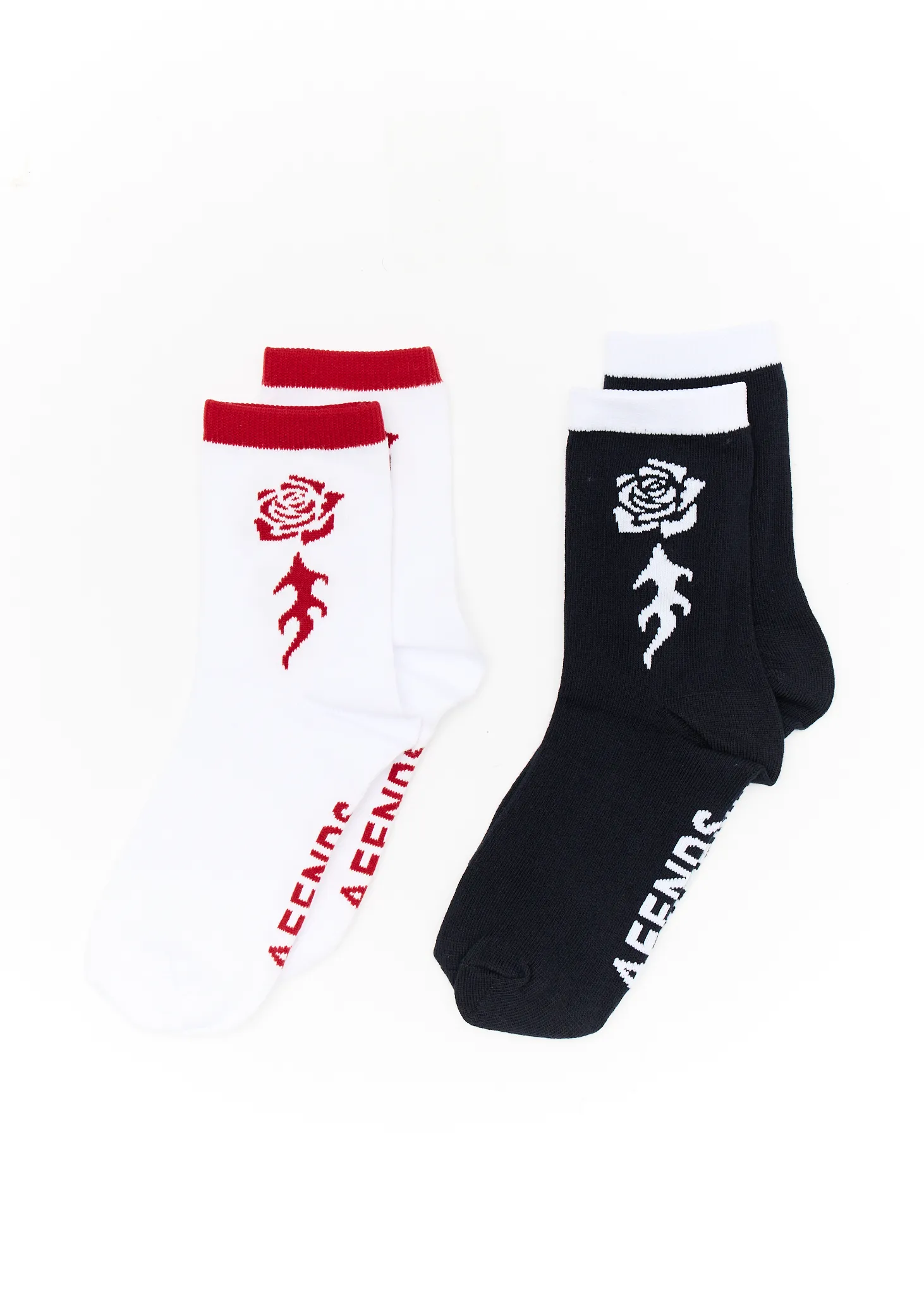 AFENDS Womens Desert Rose - Two Pack Socks - White / Navy sold by Afends