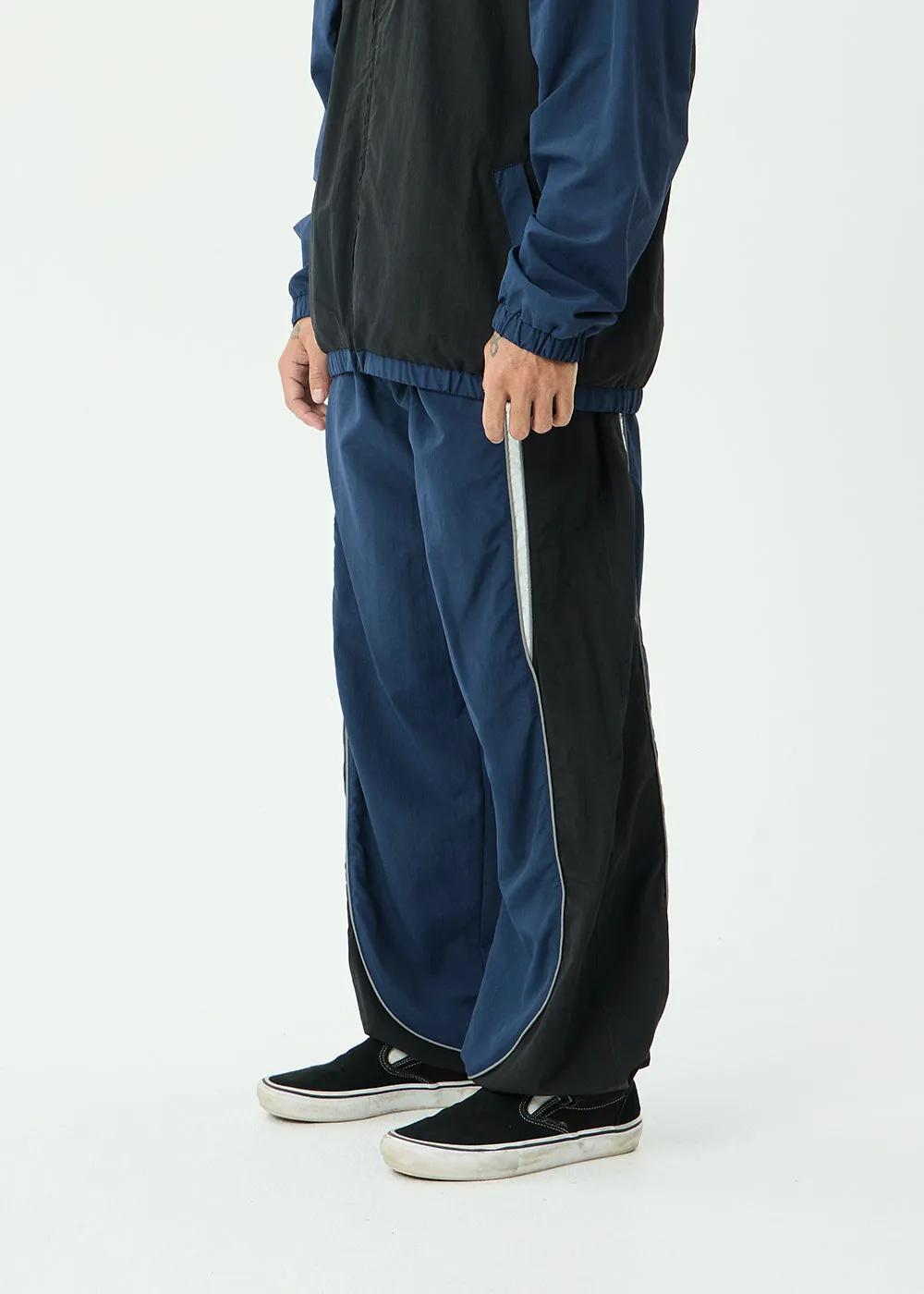 AFENDS Mens Sporting - Panelled Track Pant - Navy sold by Afends product image thumbnail 3