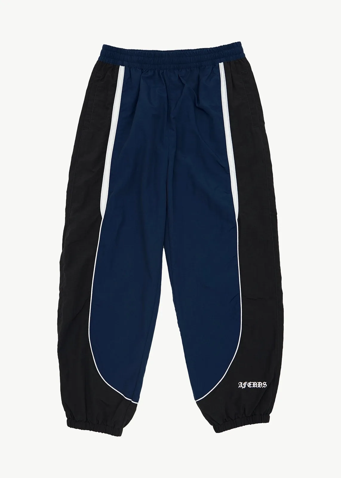 AFENDS Mens Sporting - Panelled Track Pant - Navy sold by Afends