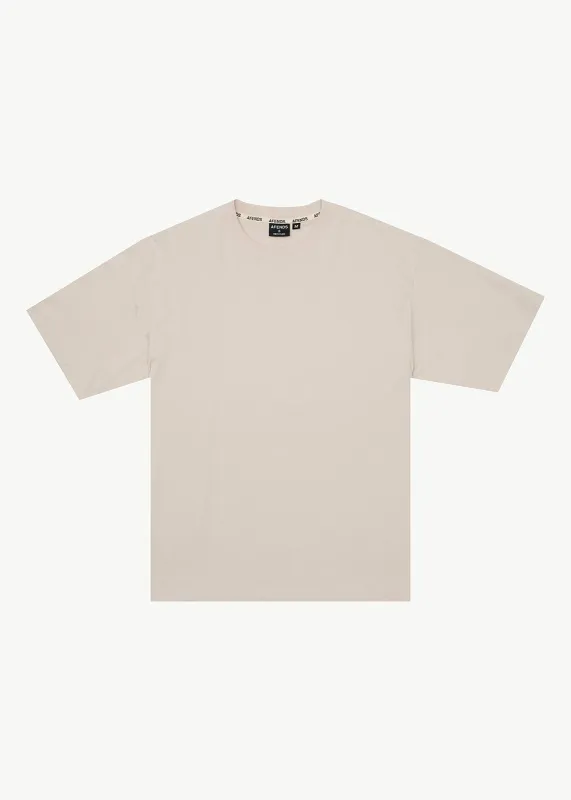 AFENDS Mens Genesis - Heavyweight Boxy Tee - Moonbeam made by Afends