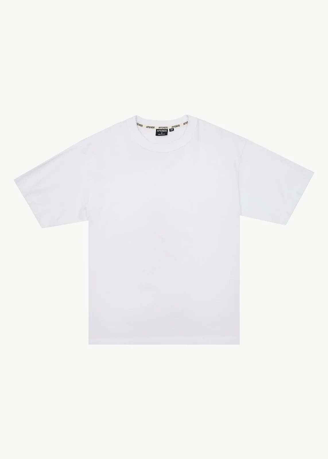 AFENDS Mens Vintage Genesis - Heavyweight Distressed Boxy Tee - Worn White sold by Afends