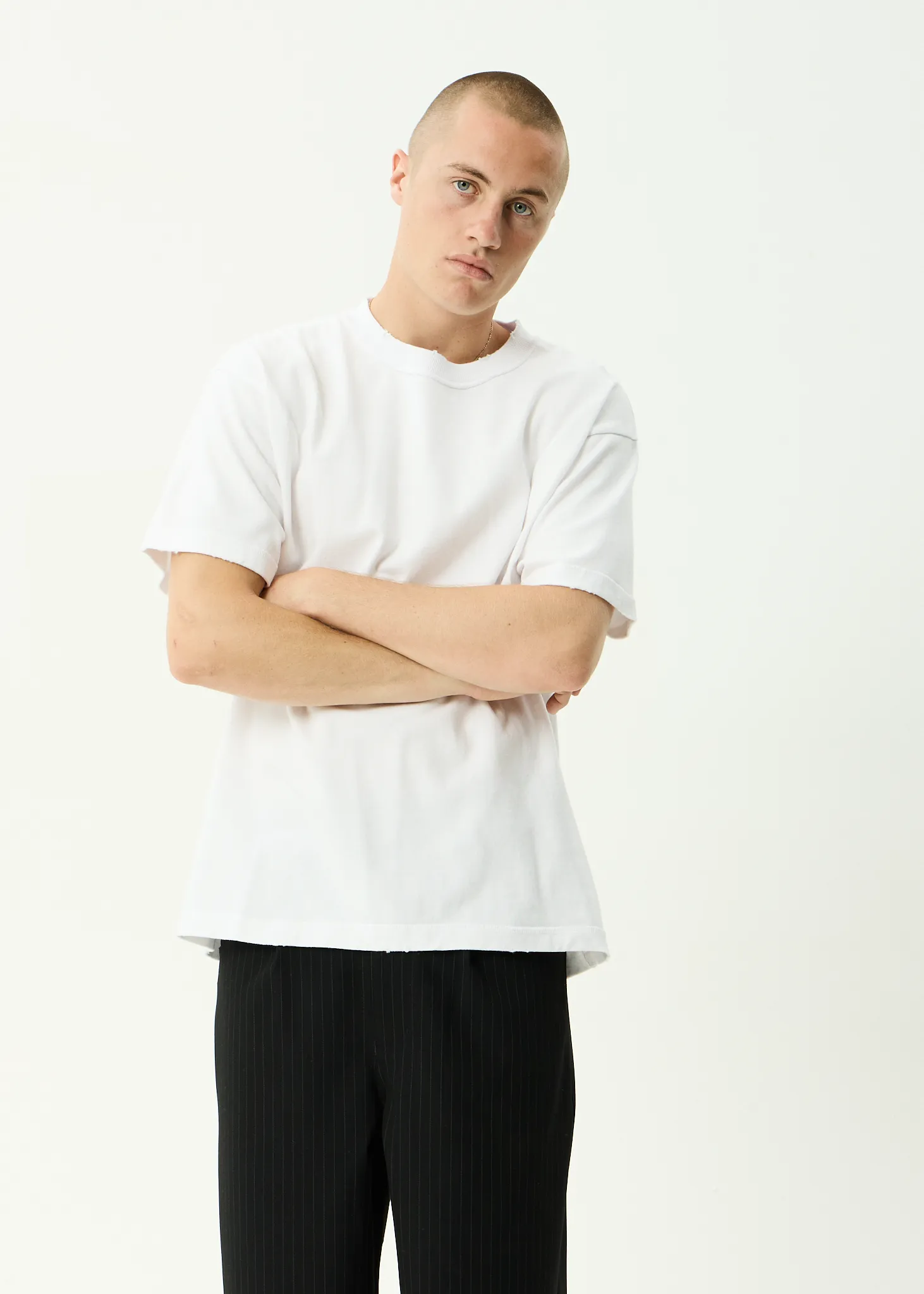 AFENDS Mens Vintage Genesis - Heavyweight Distressed Boxy Tee - Worn White sold by Afends product image thumbnail 3