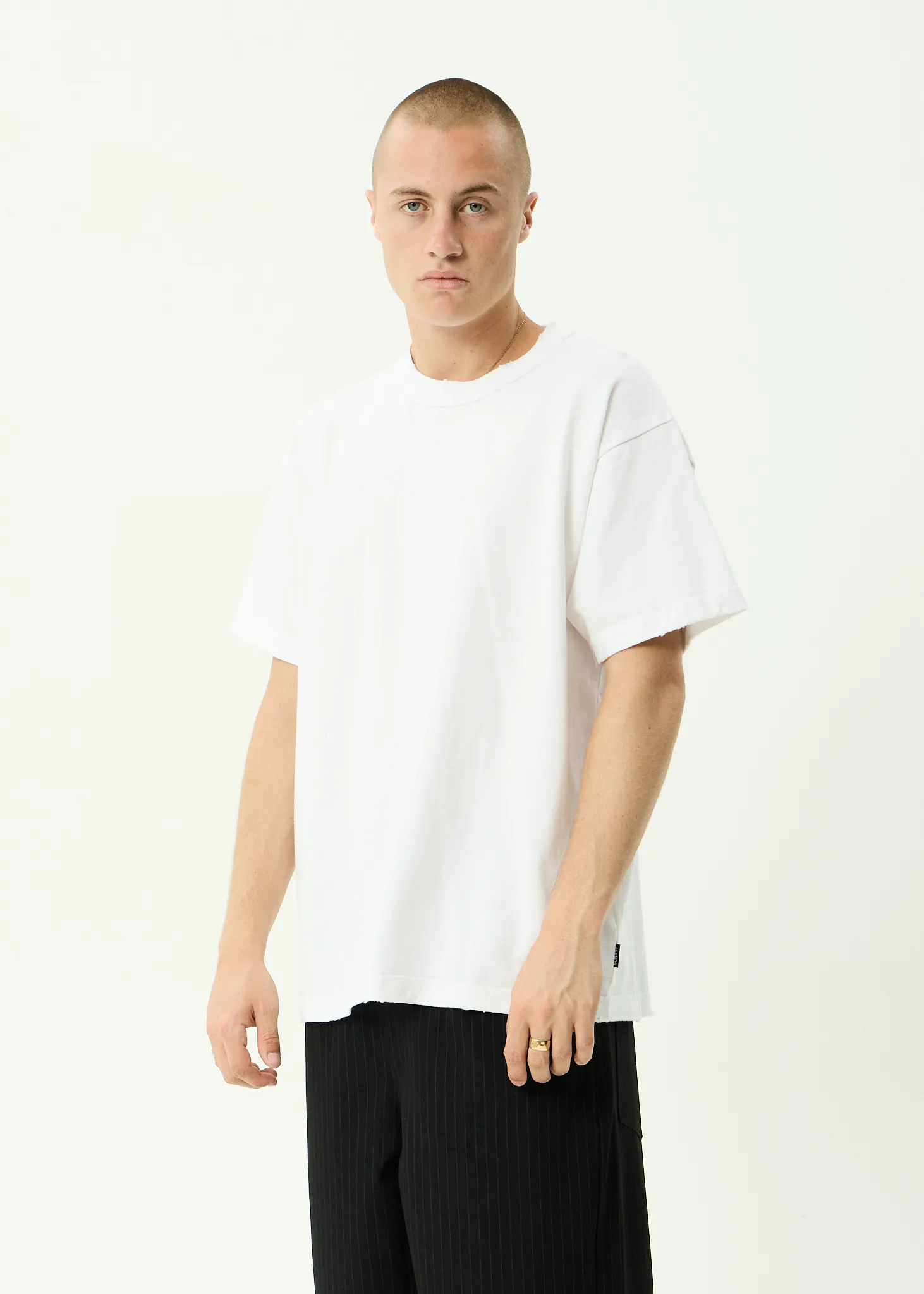 AFENDS Mens Vintage Genesis - Heavyweight Distressed Boxy Tee - Worn White sold by Afends product image thumbnail 4