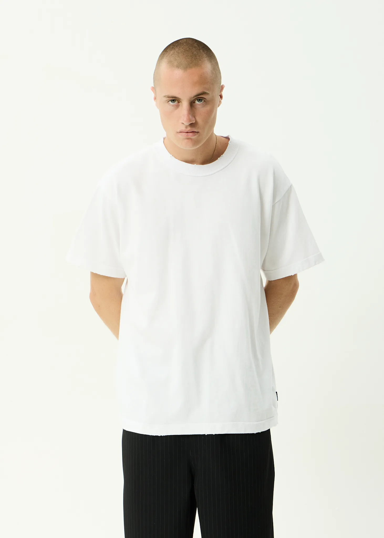 AFENDS Mens Vintage Genesis - Heavyweight Distressed Boxy Tee - Worn White sold by Afends product image thumbnail 2