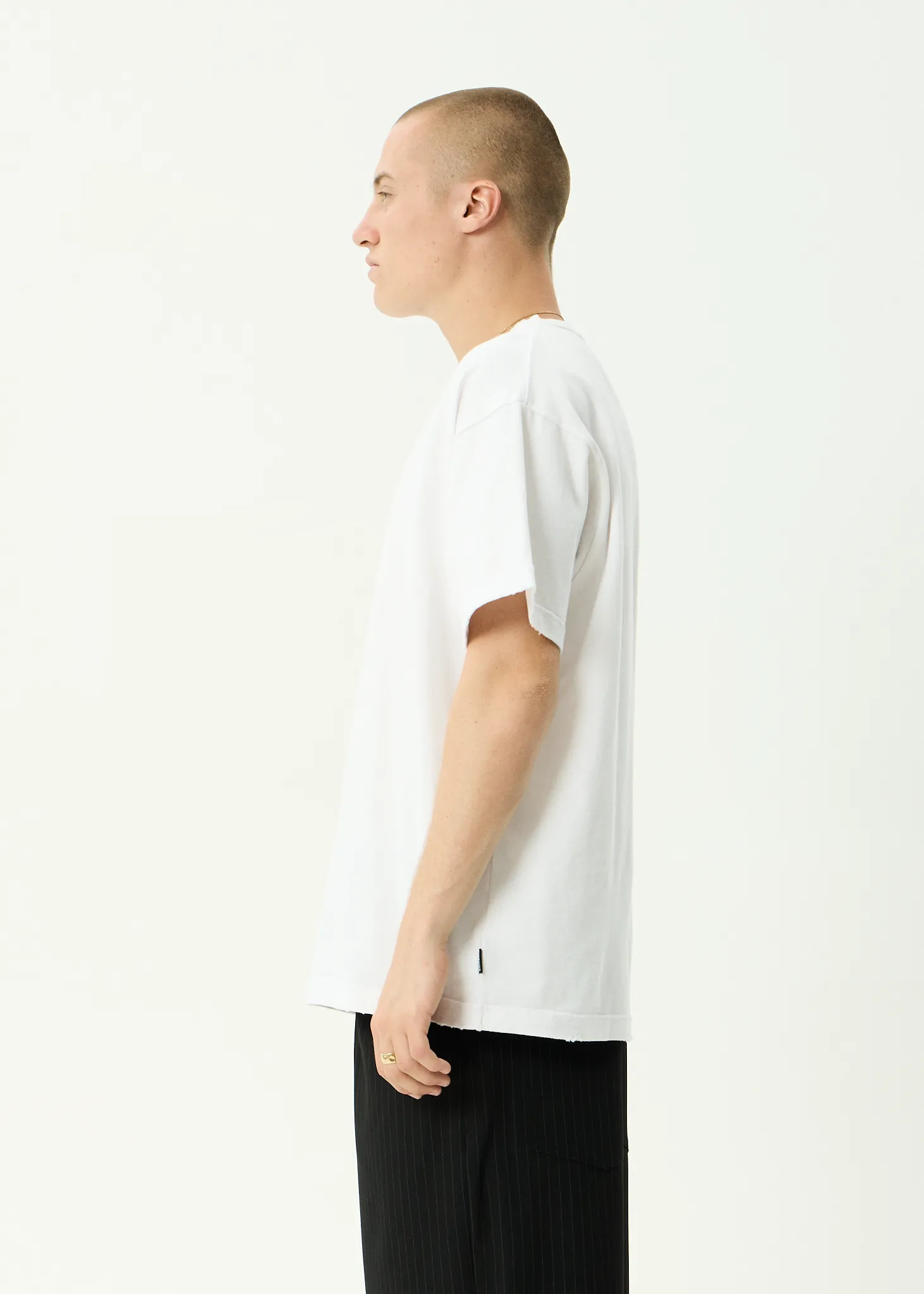 AFENDS Mens Vintage Genesis - Heavyweight Distressed Boxy Tee - Worn White sold by Afends product image thumbnail 5