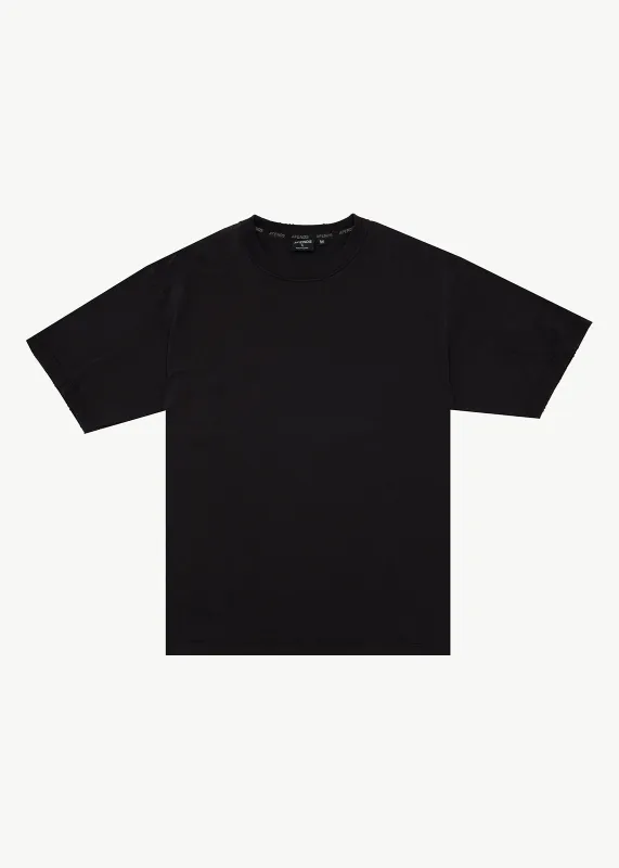 AFENDS Mens Vintage Genesis - Heavyweight Distressed Boxy Tee - Stone Black made by Afends