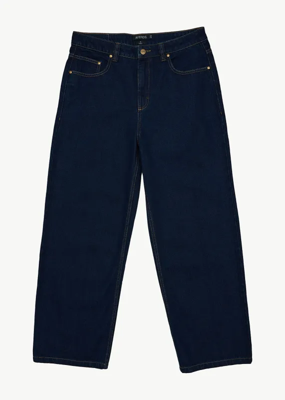 AFENDS Mens Pablo - Denim Baggy Jean - Ink made by Afends