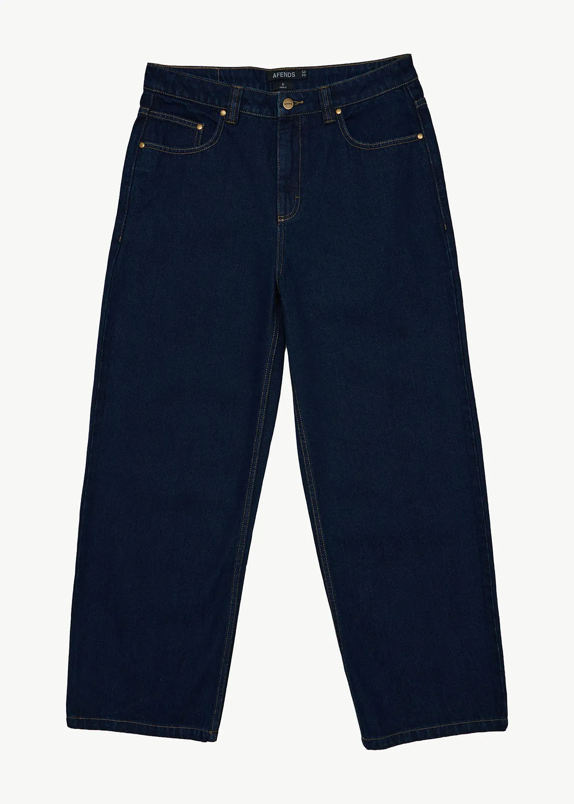 AFENDS Mens Pablo - Denim Baggy Jean - Ink sold by Afends