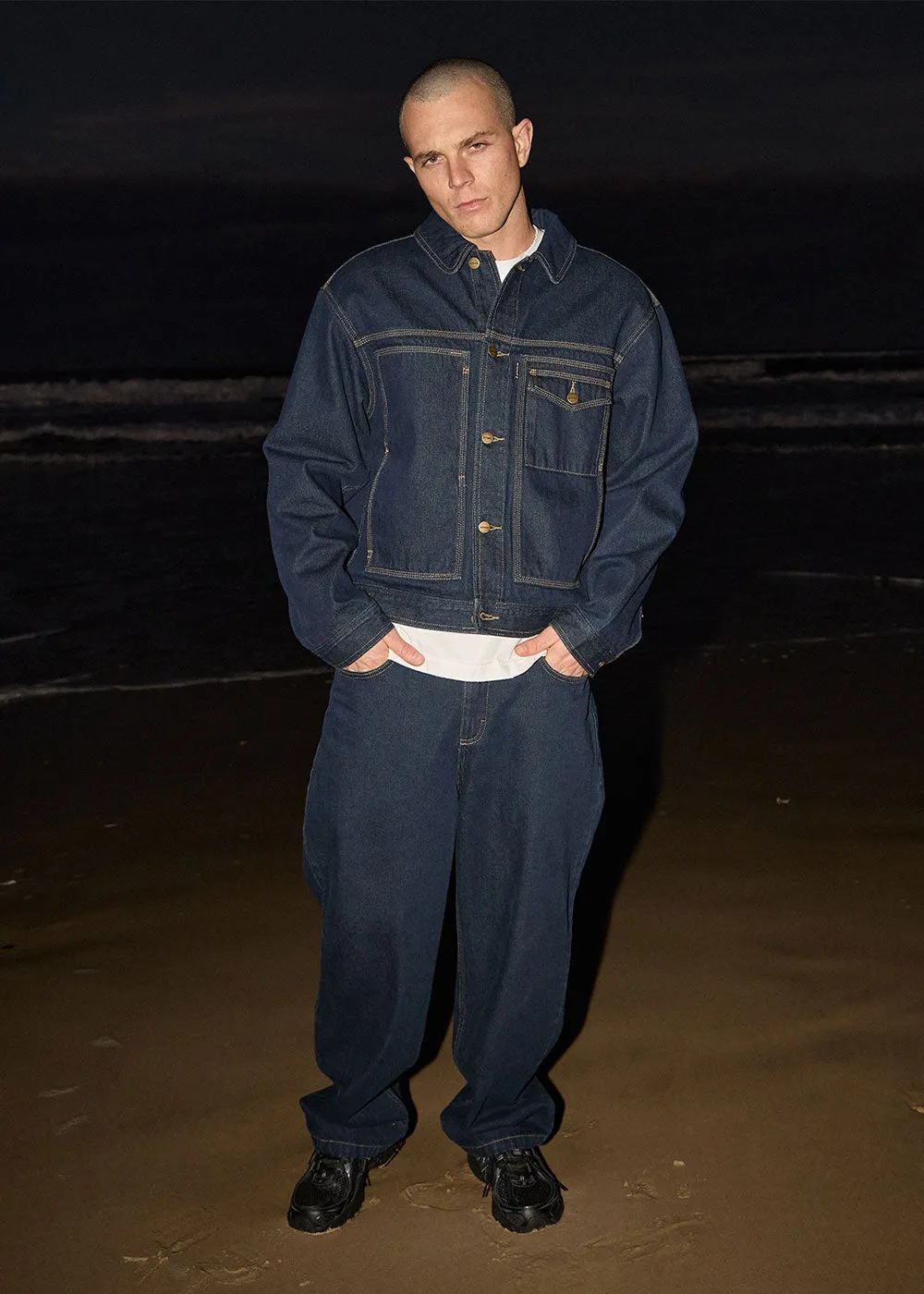 AFENDS Mens Pablo - Denim Baggy Jean - Ink sold by Afends product image thumbnail 2