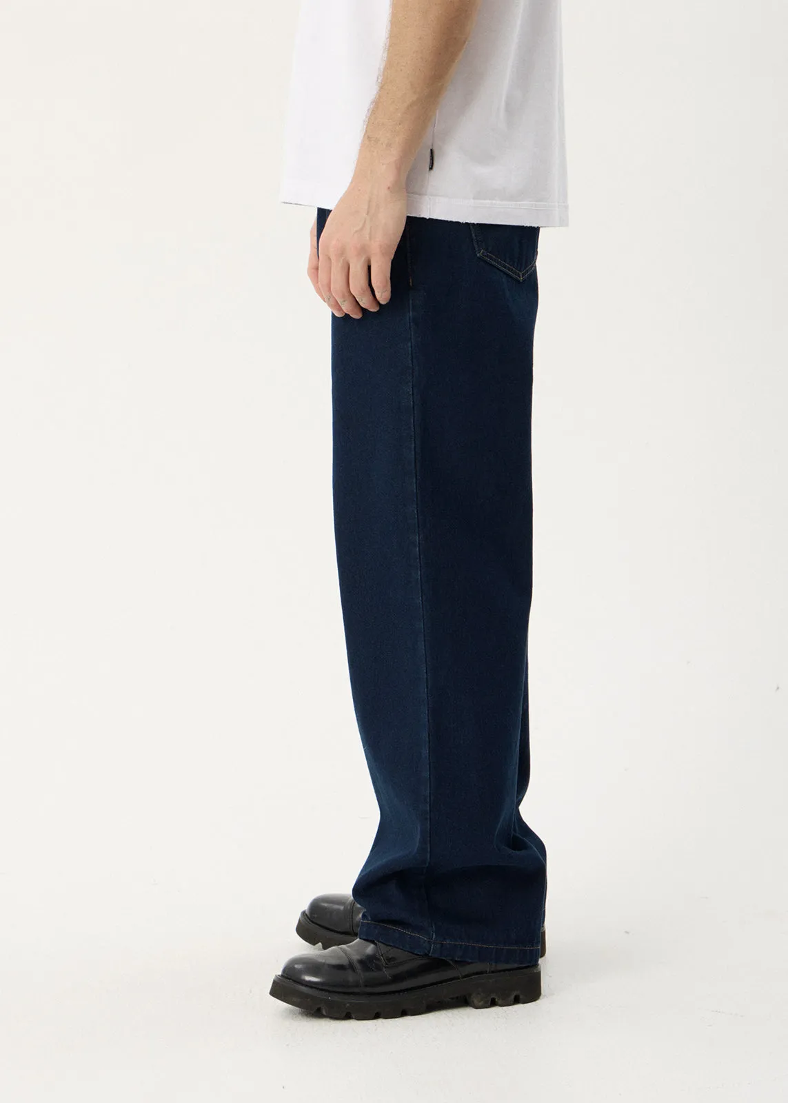 AFENDS Mens Pablo - Denim Baggy Jean - Ink sold by Afends product image thumbnail 5