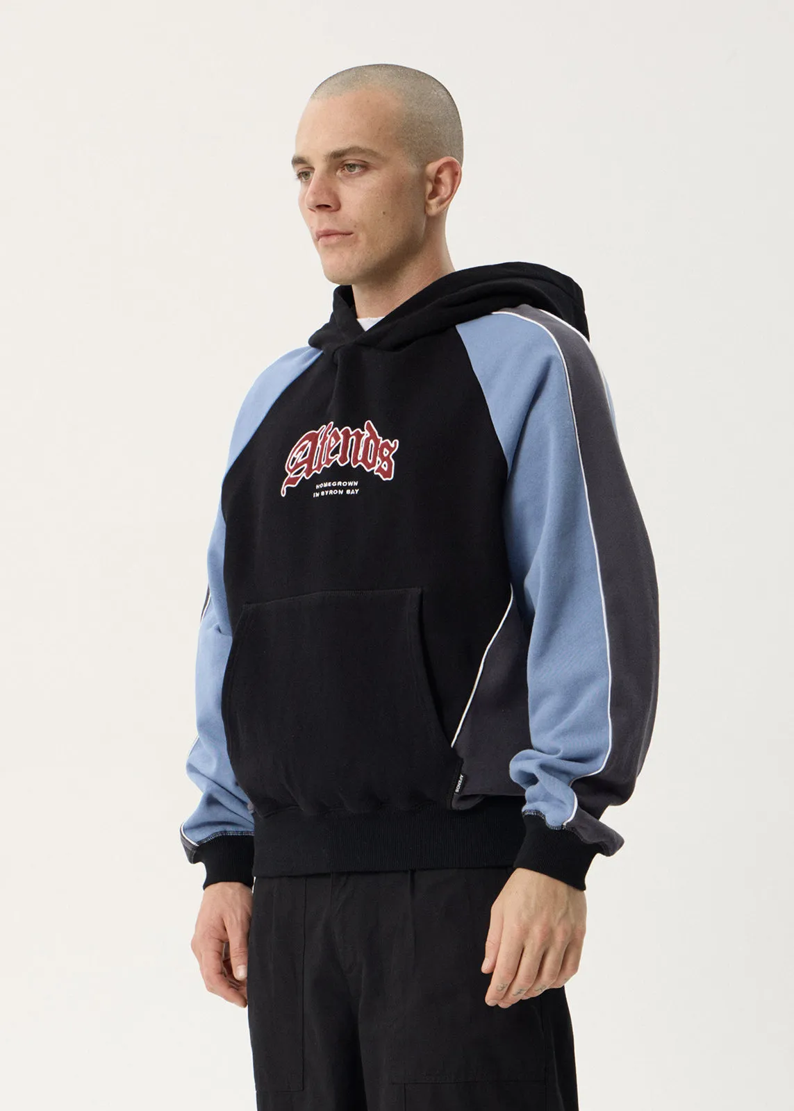 AFENDS Mens Occupancy - Paneled Boxy Hood - Black sold by Afends product image thumbnail 5