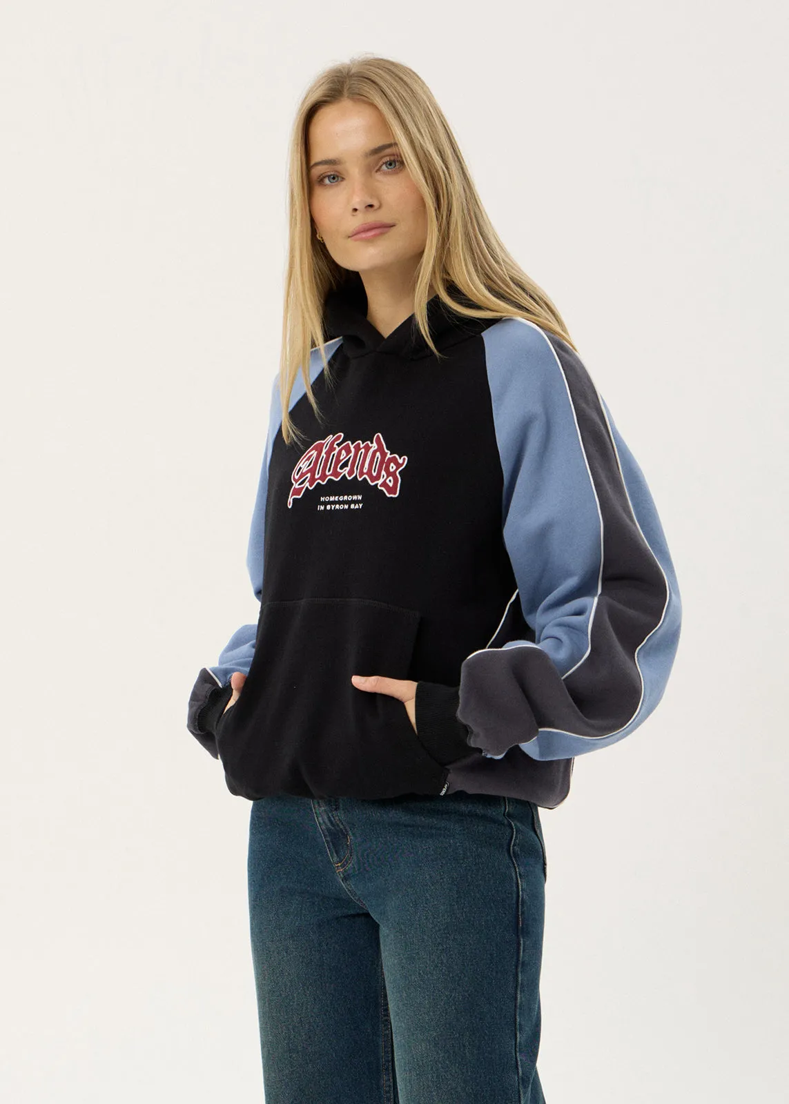 AFENDS Mens Occupancy - Paneled Boxy Hood - Black sold by Afends product image thumbnail 4