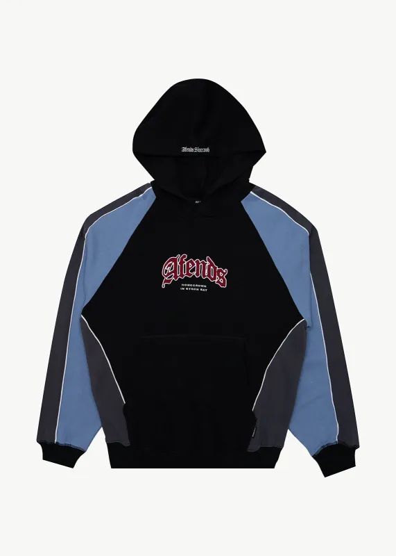 AFENDS Mens Occupancy - Paneled Boxy Hood - Black made by Afends