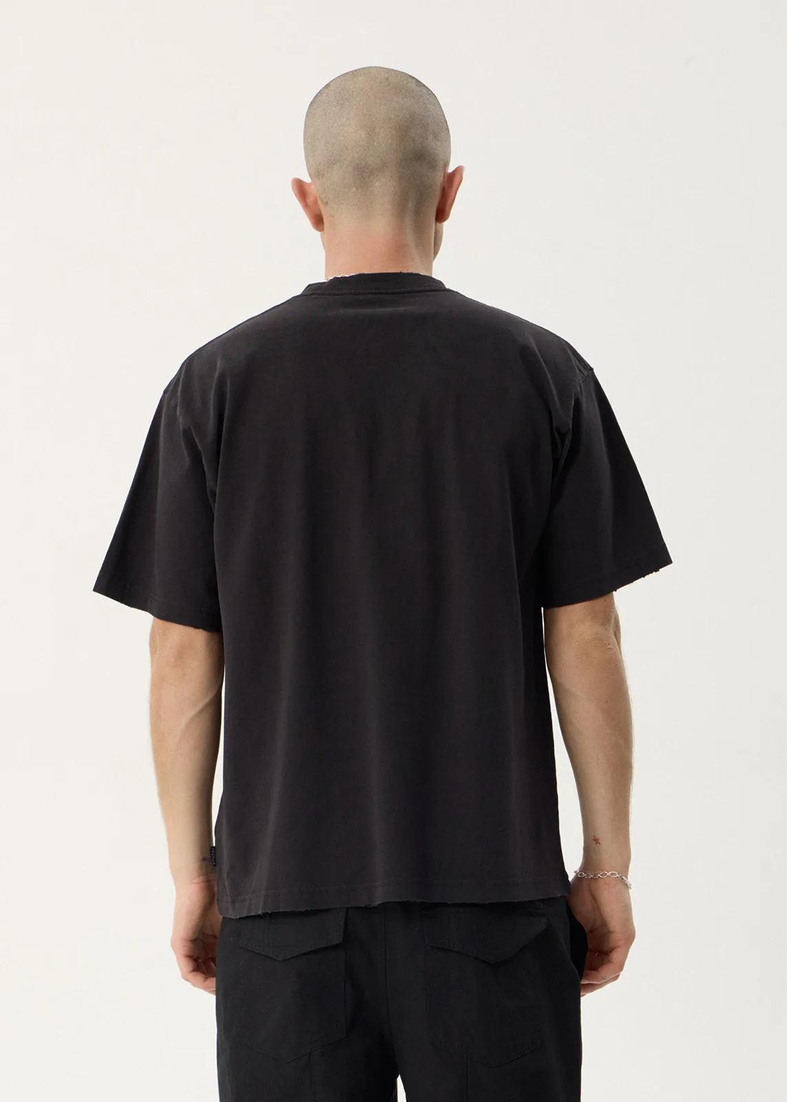 AFENDS Mens Devotion - Heavyweight Boxy Tee - Stone Black sold by Afends product image thumbnail 5