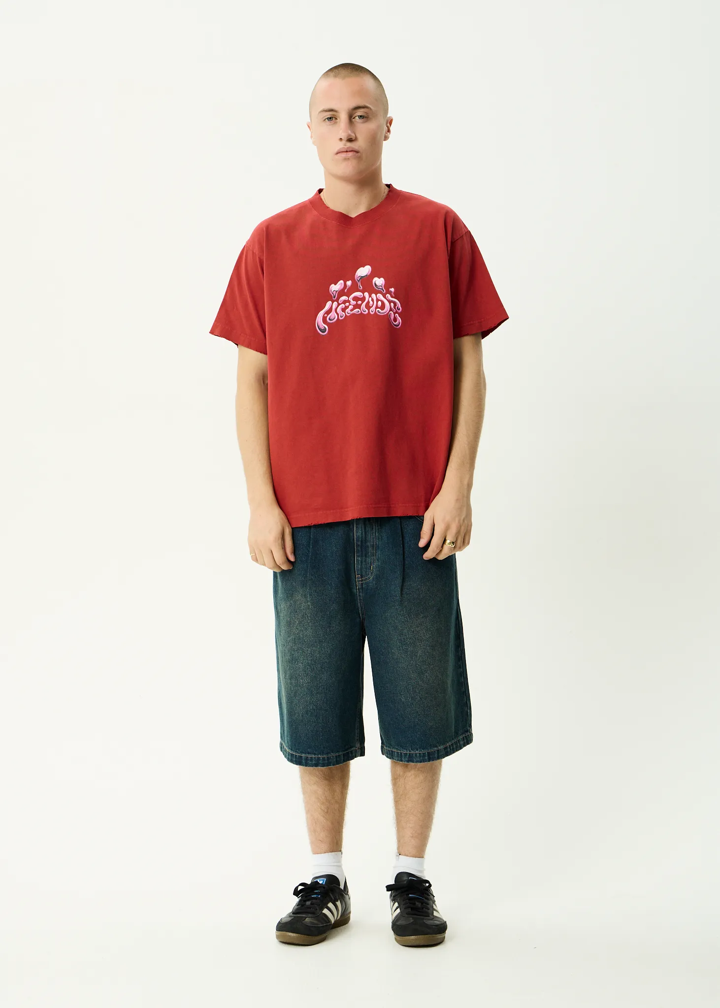 AFENDS Mens Devotion - Heavyweight Boxy Tee - Vintage Ketchup sold by Afends product image thumbnail 5