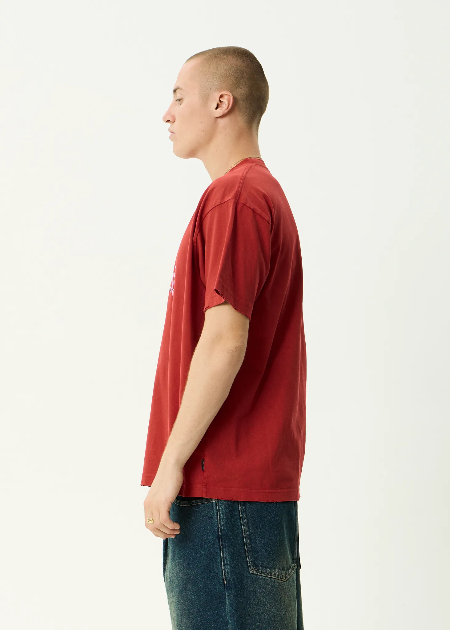 AFENDS Mens Devotion - Heavyweight Boxy Tee - Vintage Ketchup sold by Afends product image thumbnail 3