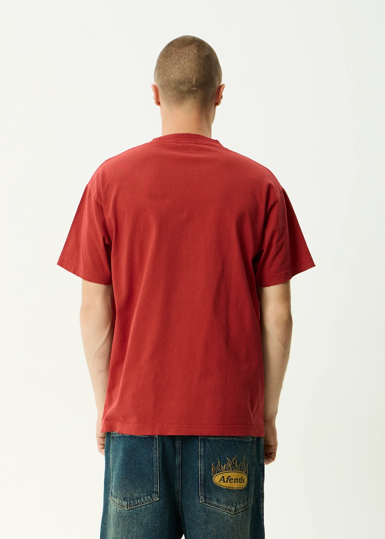 AFENDS Mens Devotion - Heavyweight Boxy Tee - Vintage Ketchup sold by Afends product image thumbnail 4