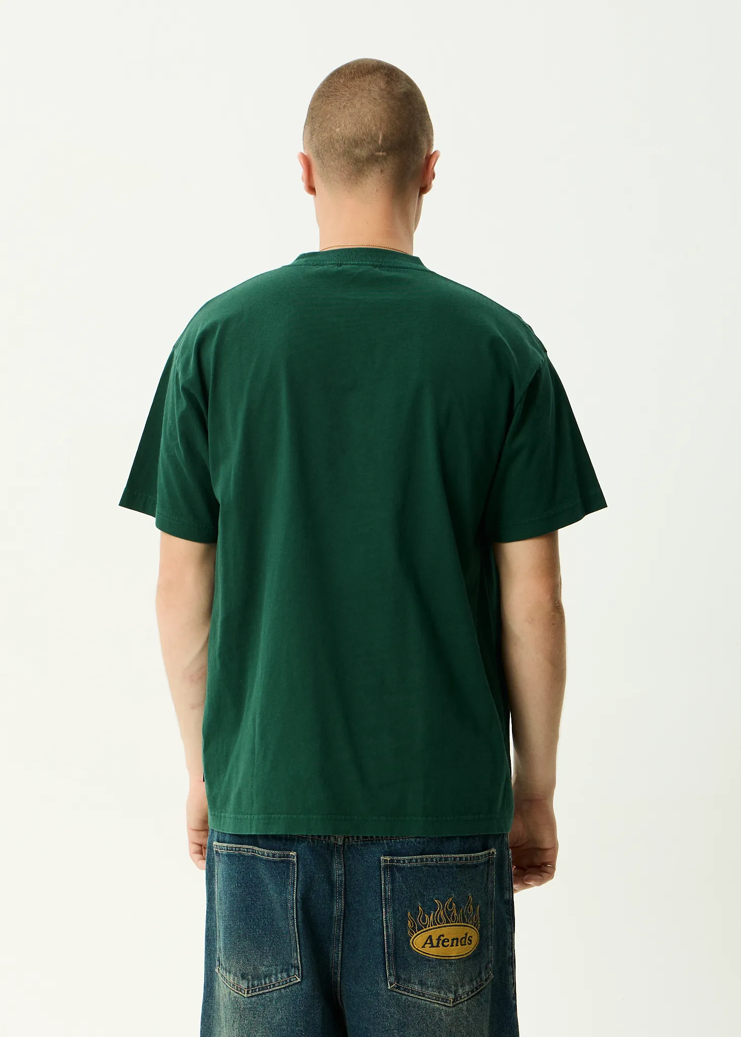 AFENDS Mens Clock Off - Boxy Tee - Washed Pine sold by Afends product image thumbnail 5