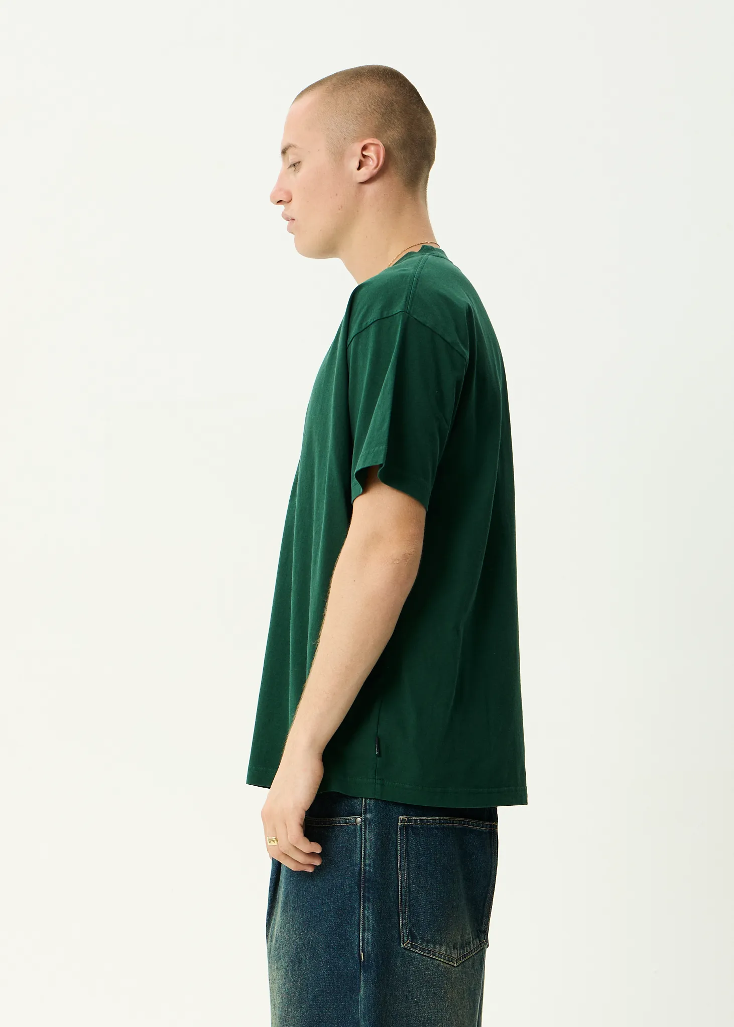 AFENDS Mens Clock Off - Boxy Tee - Washed Pine sold by Afends product image thumbnail 4