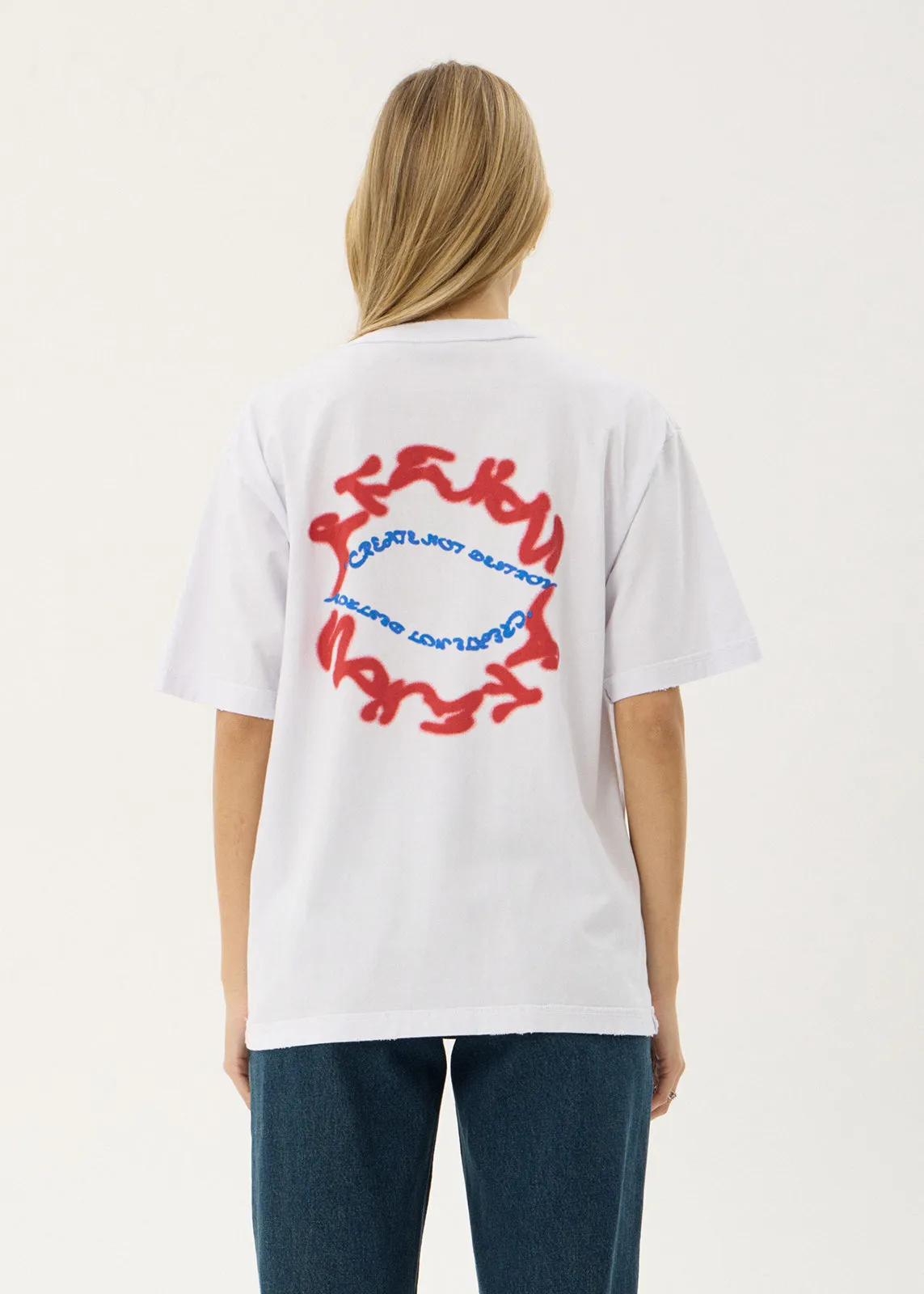 AFENDS Mens Consider - Heavyweight Boxy Tee - White sold by Afends product image thumbnail 4