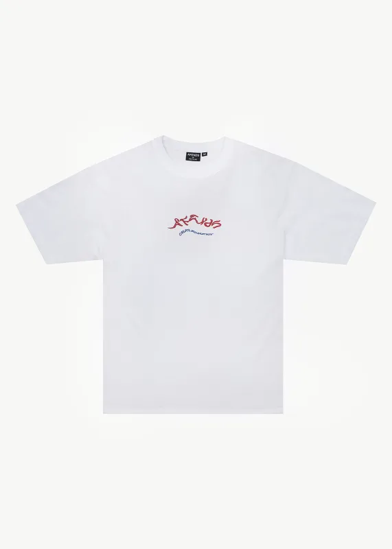 AFENDS Mens Consider - Heavyweight Boxy Tee - White made by Afends