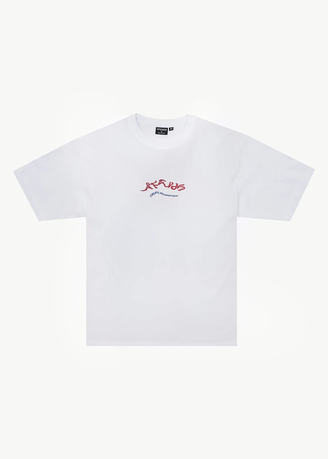 AFENDS Mens Consider - Heavyweight Boxy Tee - White sold by Afends