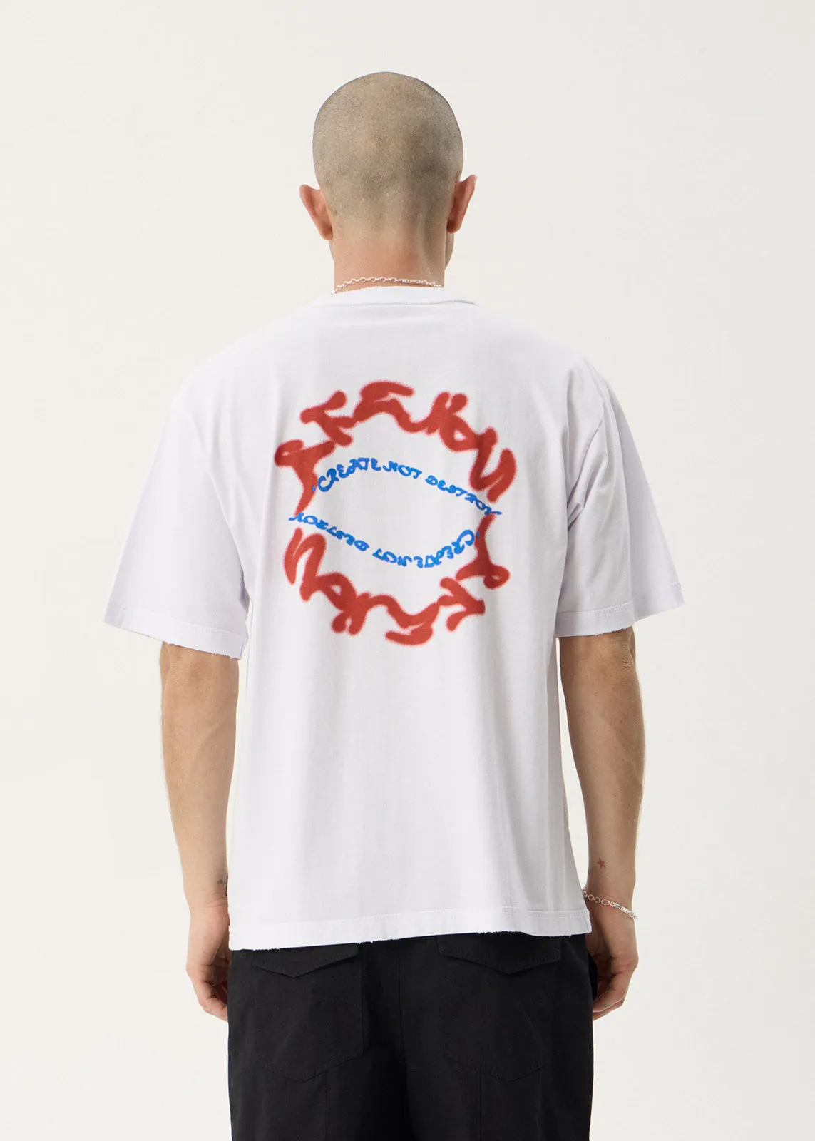 AFENDS Mens Consider - Heavyweight Boxy Tee - White sold by Afends product image thumbnail 5
