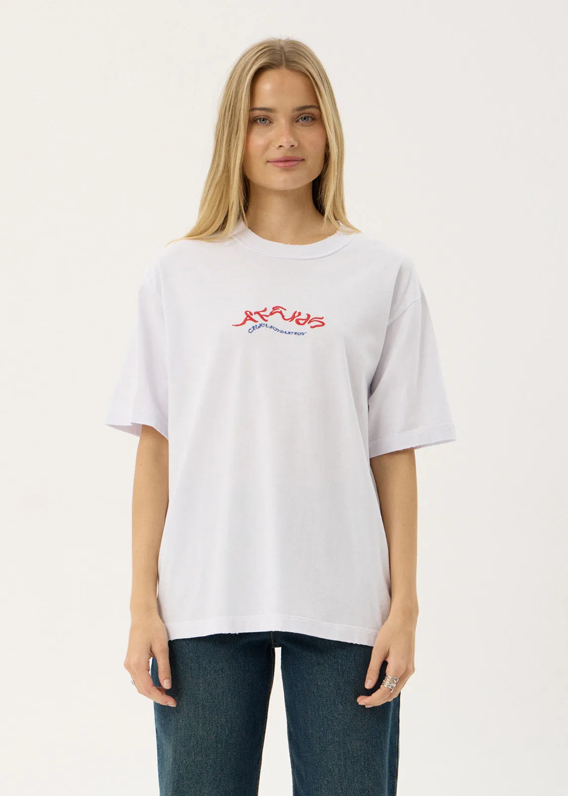 AFENDS Mens Consider - Heavyweight Boxy Tee - White sold by Afends product image thumbnail 2