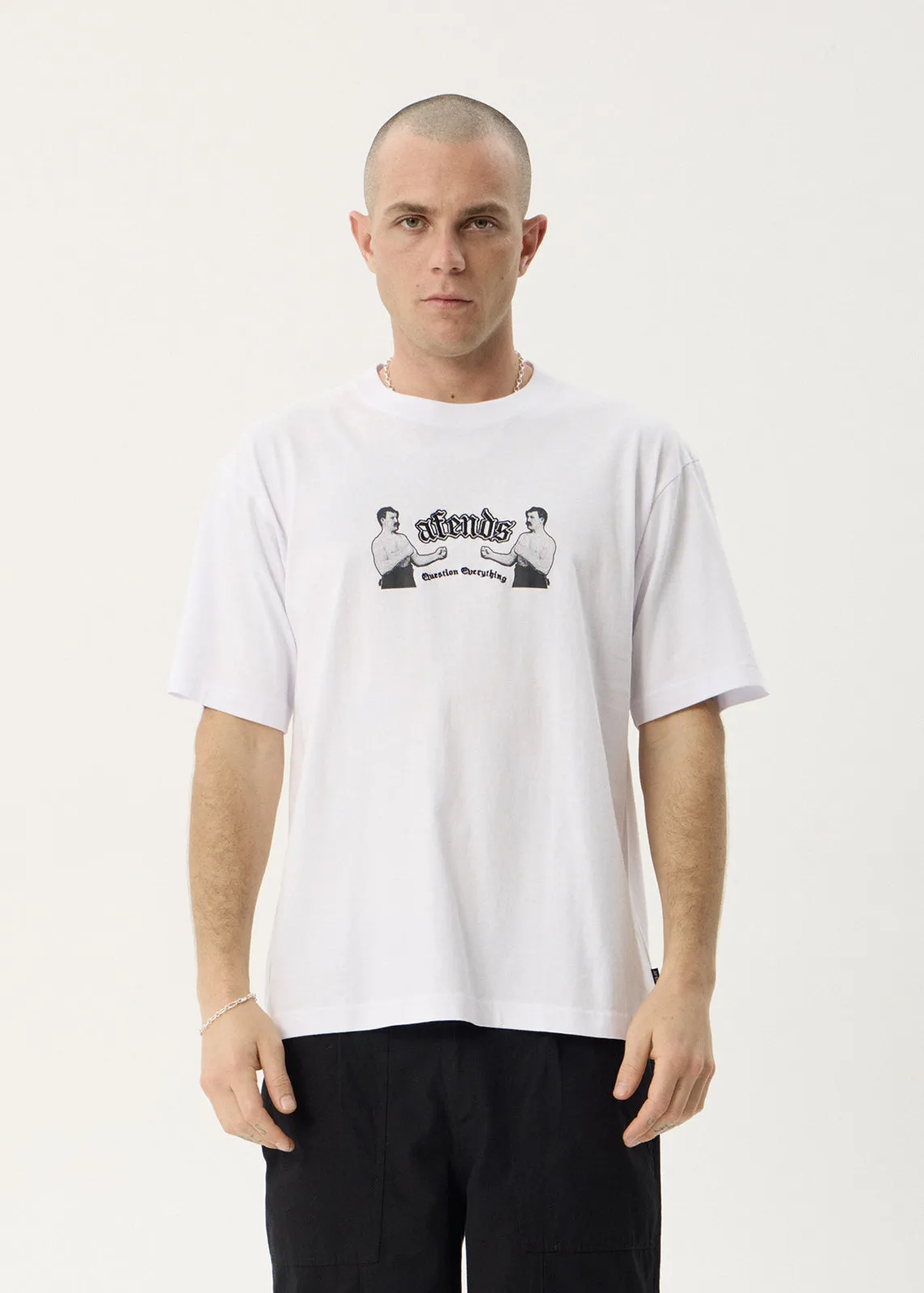 AFENDS Mens Stick Em Up - Boxy Tee - White sold by Afends product image thumbnail 2