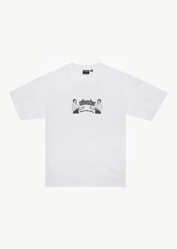 AFENDS Mens Stick Em Up - Boxy Tee - White made by Afends