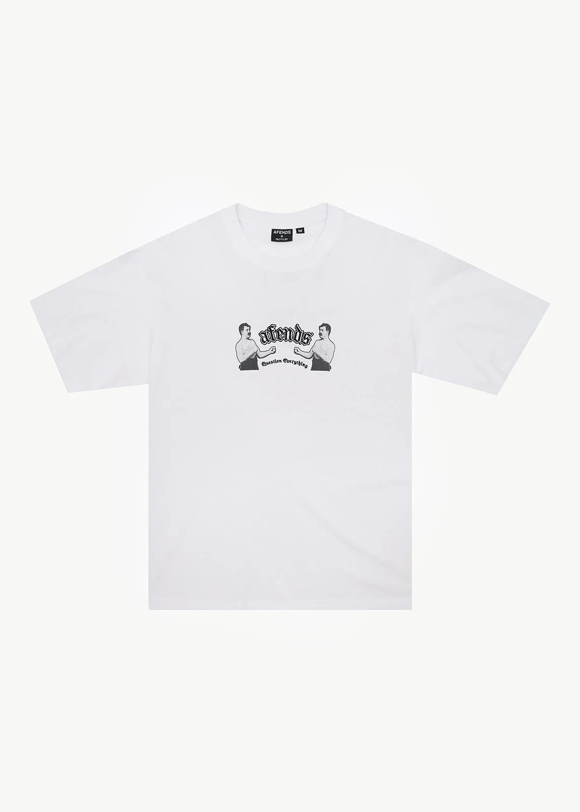 AFENDS Mens Stick Em Up - Boxy Tee - White sold by Afends