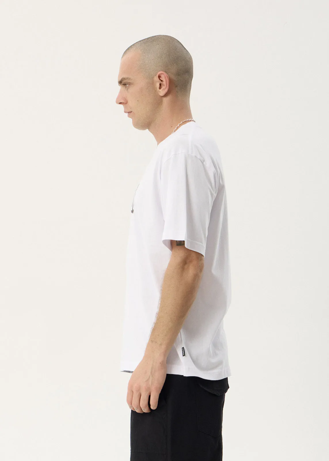AFENDS Mens Stick Em Up - Boxy Tee - White sold by Afends product image thumbnail 4