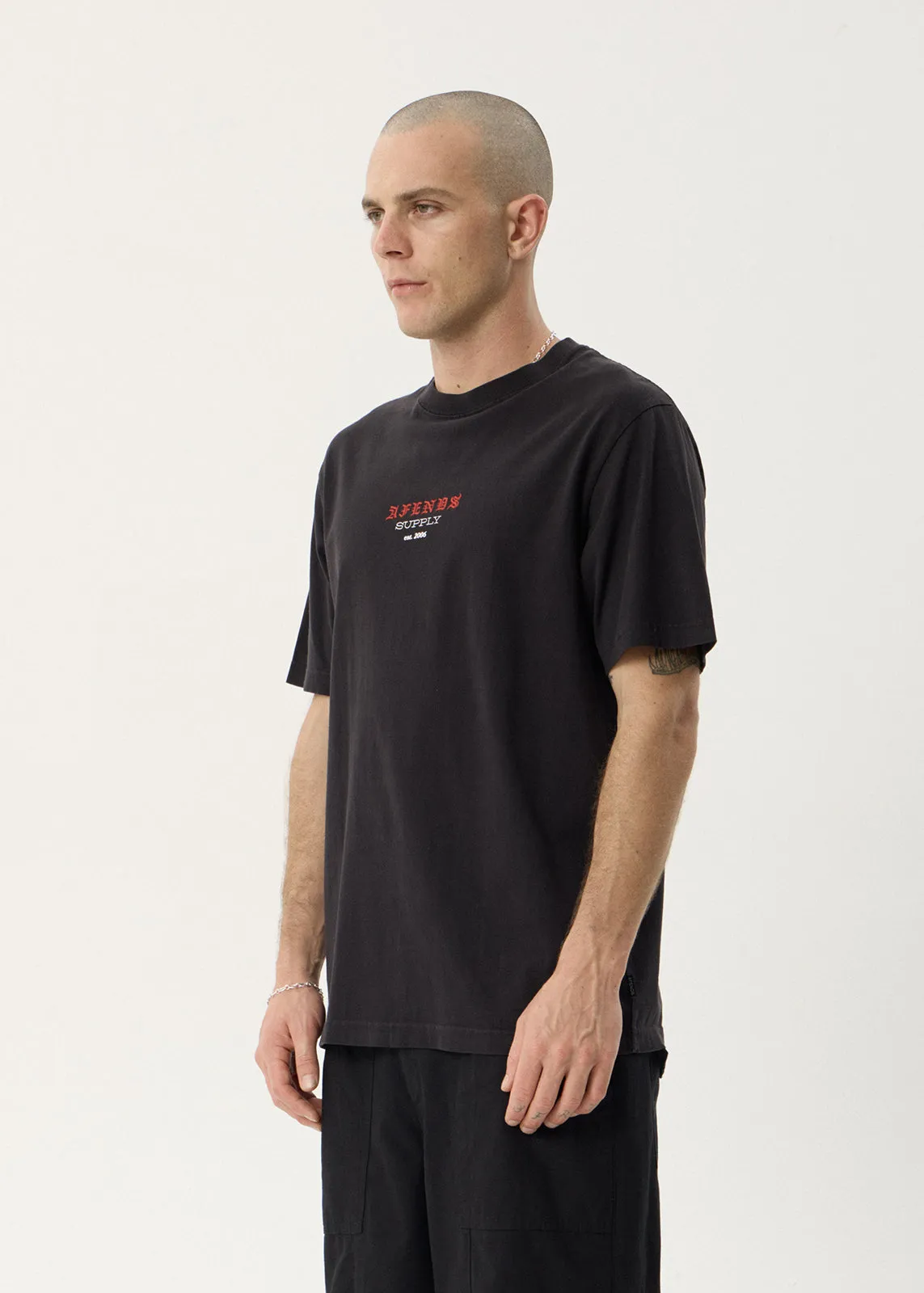 AFENDS Mens Anniversary - Retro Tee - Stone Black sold by Afends product image thumbnail 3