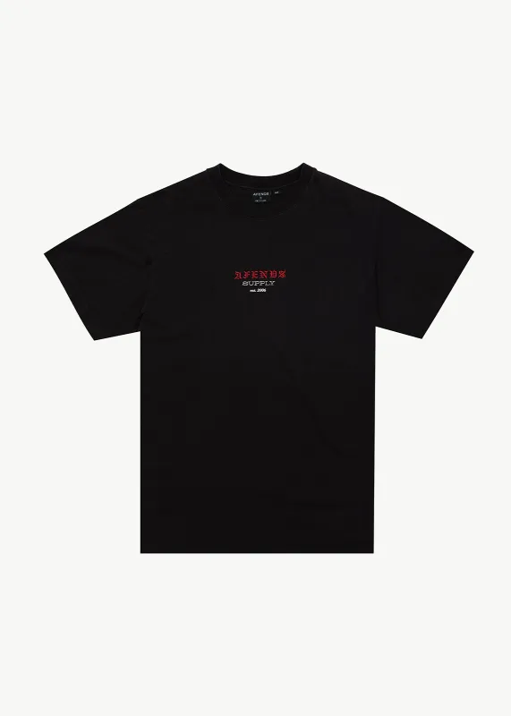 AFENDS Mens Anniversary - Retro Tee - Stone Black made by Afends