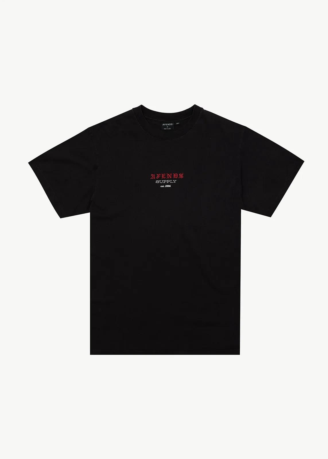 AFENDS Mens Anniversary - Retro Tee - Stone Black sold by Afends