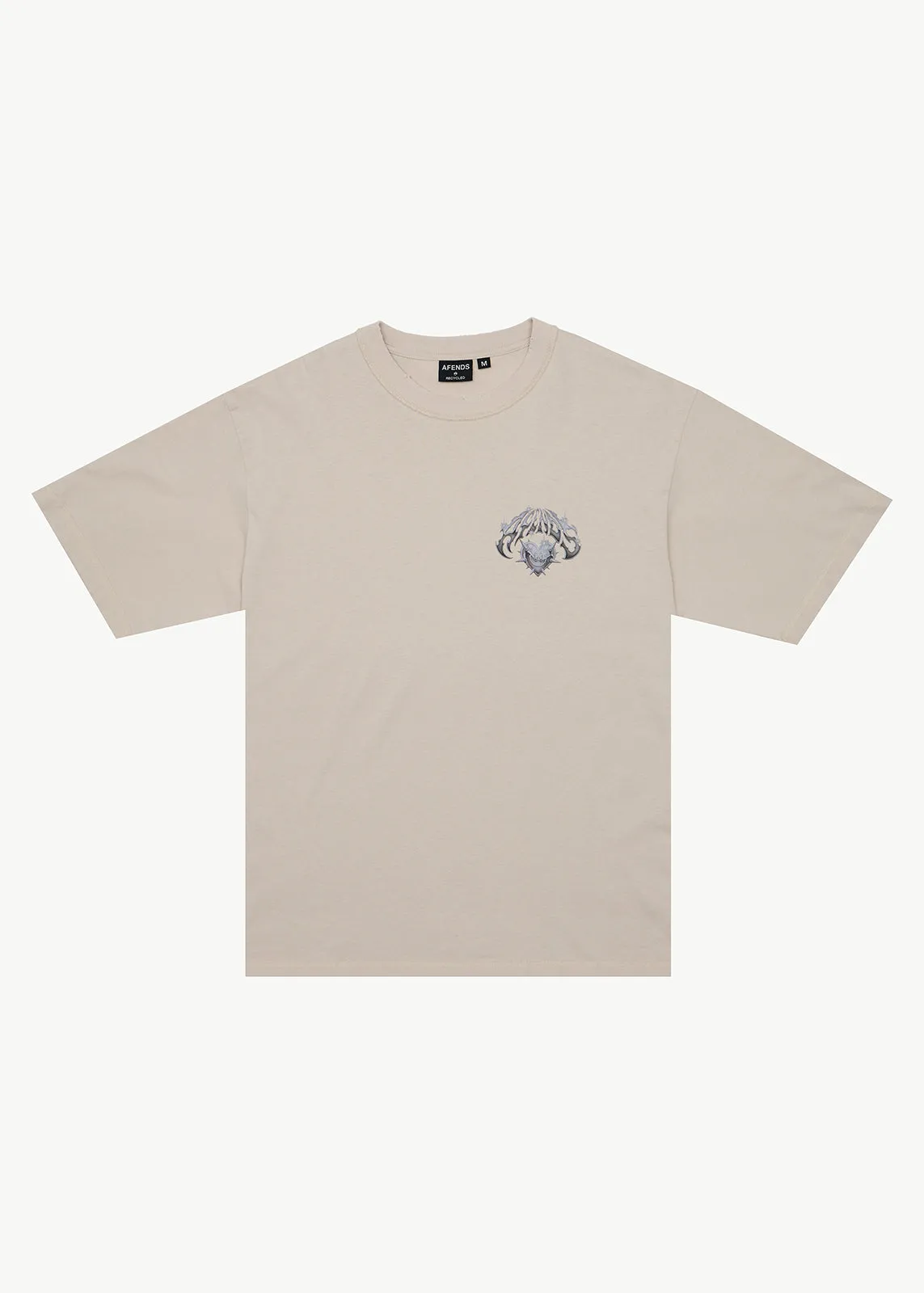 AFENDS Mens Scorpius - Heavyweight Boxy Tee - Moonbeam sold by Afends