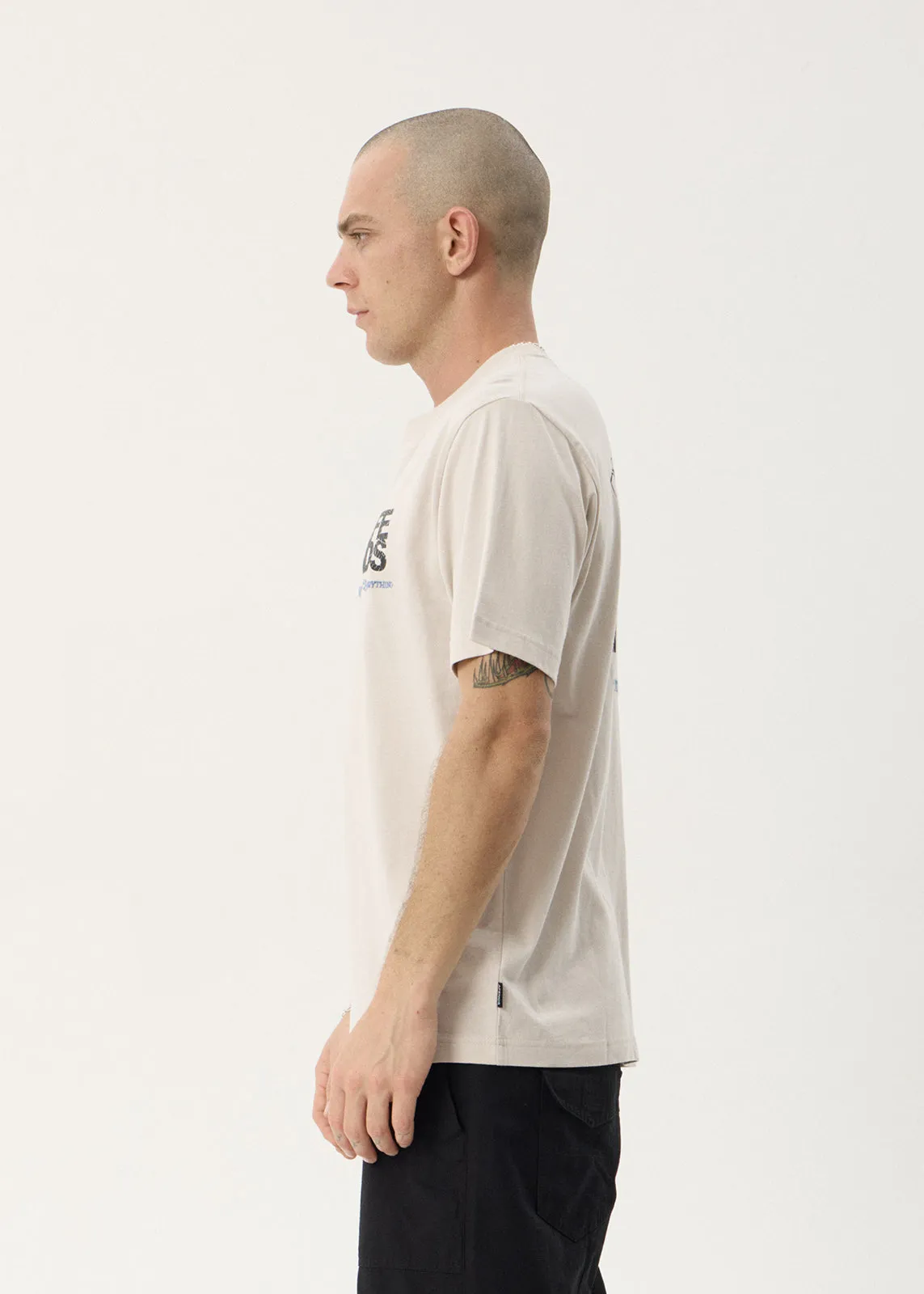 AFENDS Mens Funnel - Retro Tee - Moonbeam sold by Afends product image thumbnail 5