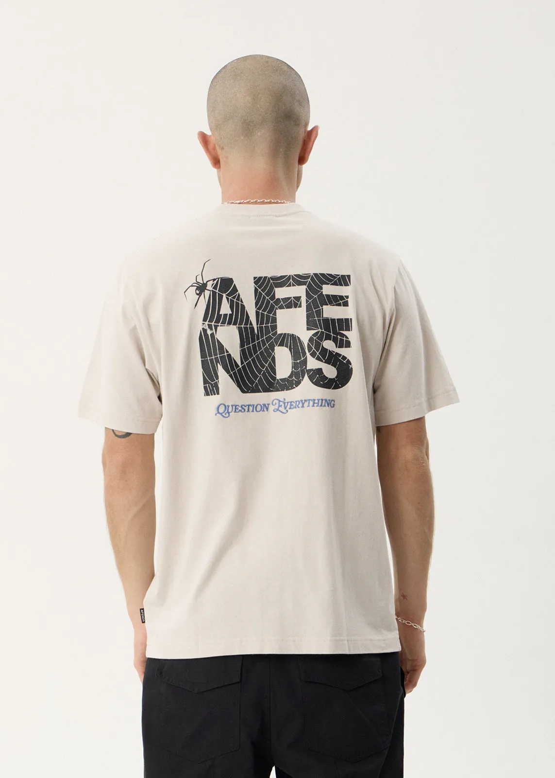 AFENDS Mens Funnel - Retro Tee - Moonbeam sold by Afends product image thumbnail 3