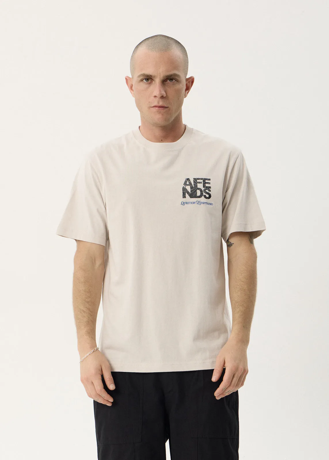 AFENDS Mens Funnel - Retro Tee - Moonbeam sold by Afends product image thumbnail 2