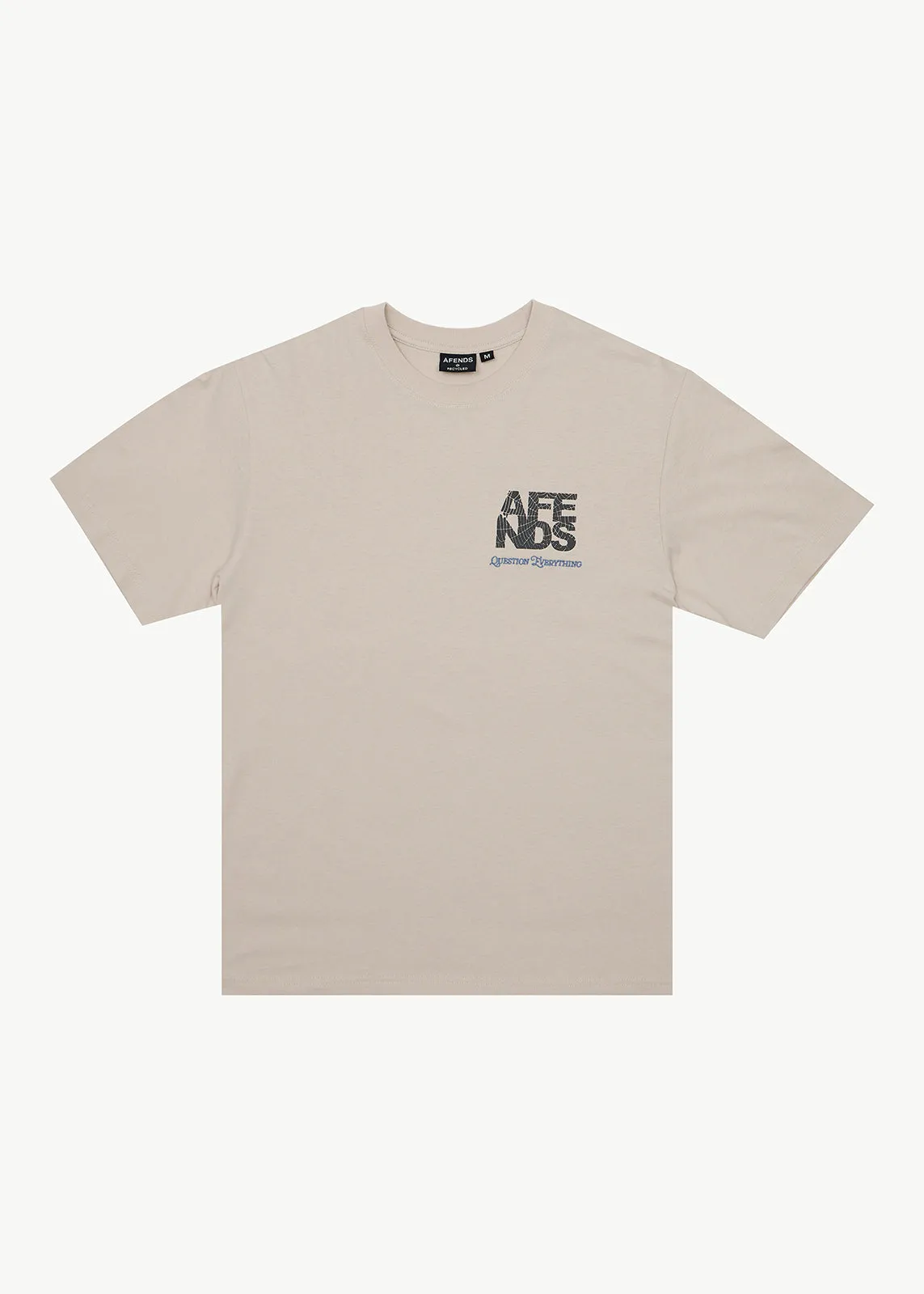 AFENDS Mens Funnel - Retro Tee - Moonbeam sold by Afends