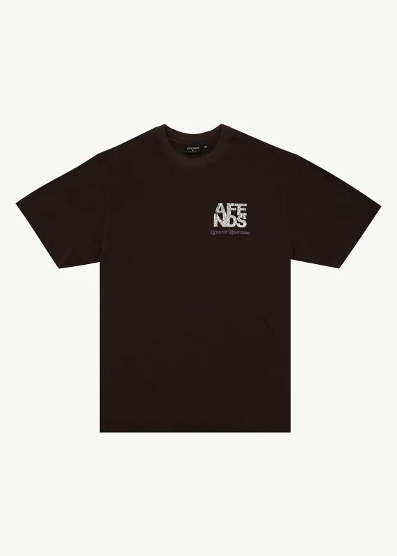 AFENDS Mens Funnel - Retro Tee - Washed Coffee made by Afends