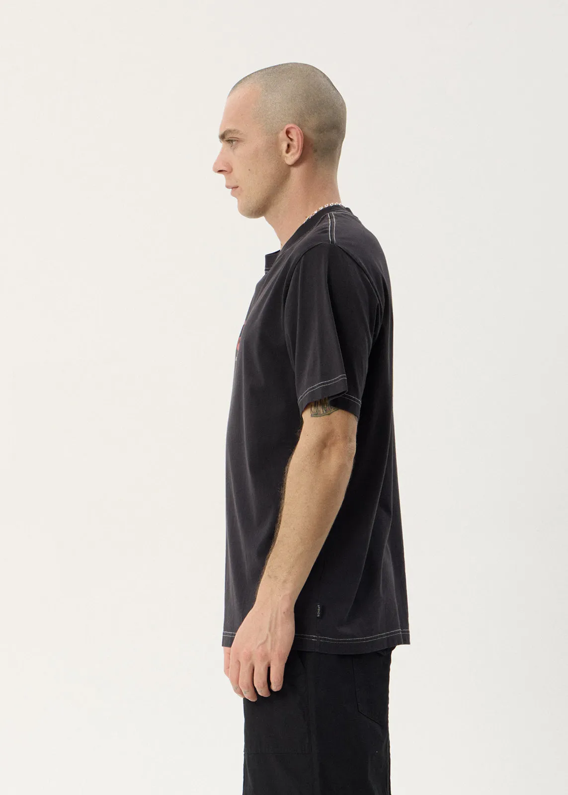AFENDS Mens Trophy - Retro Tee - Stone Black sold by Afends product image thumbnail 4