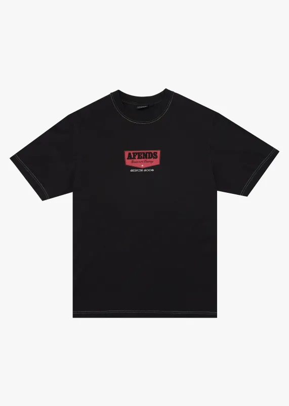 AFENDS Mens Trophy - Retro Tee - Stone Black made by Afends