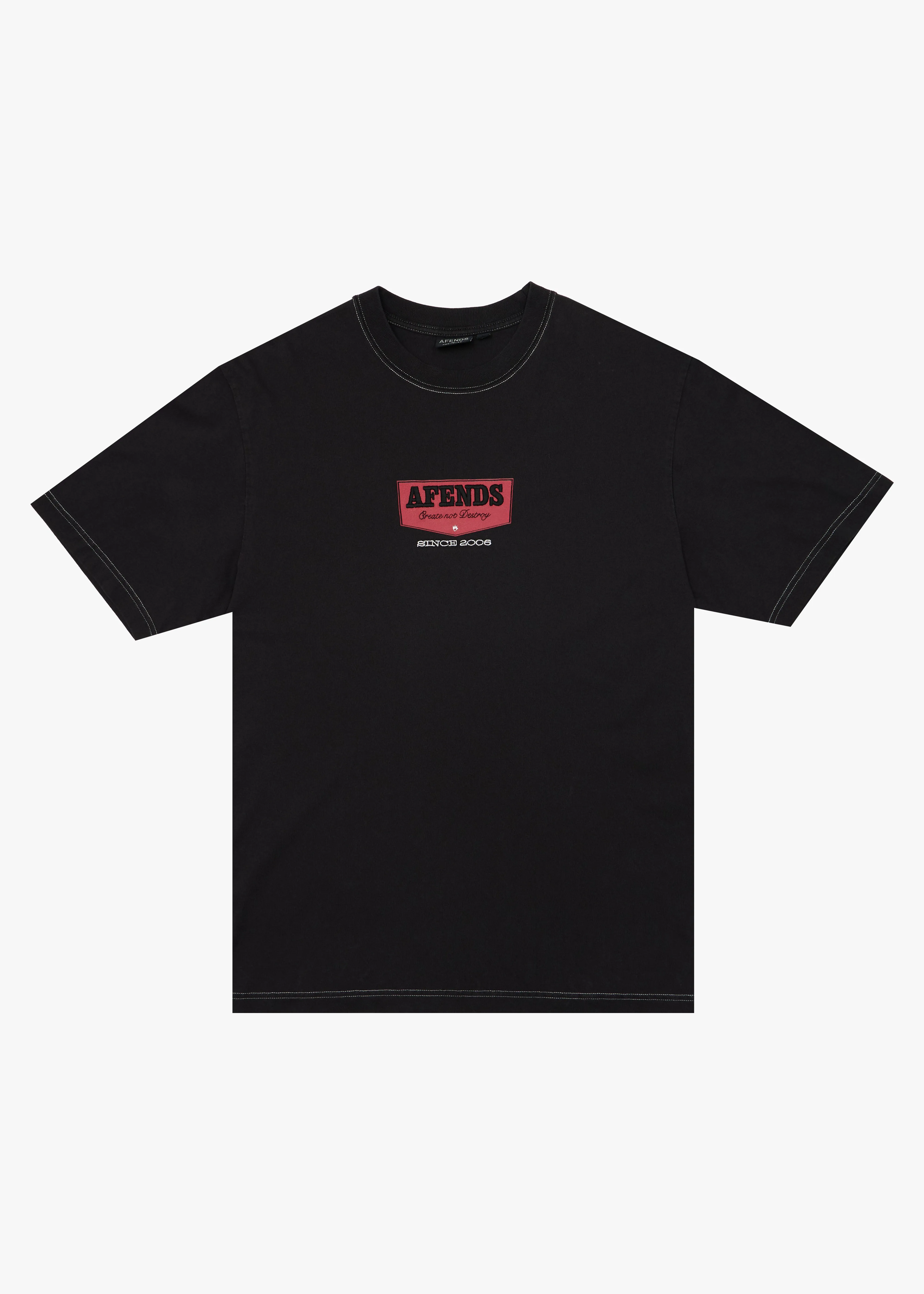 AFENDS Mens Trophy - Retro Tee - Stone Black sold by Afends