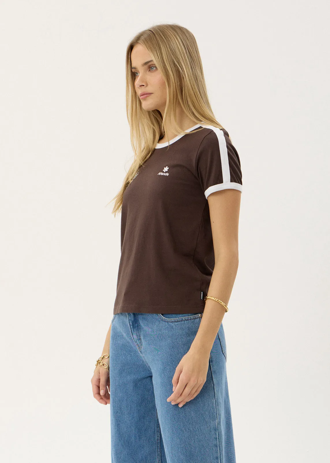 AFENDS Womens Hellbound - Raglan Tee - Coffee sold by Afends product image thumbnail 4