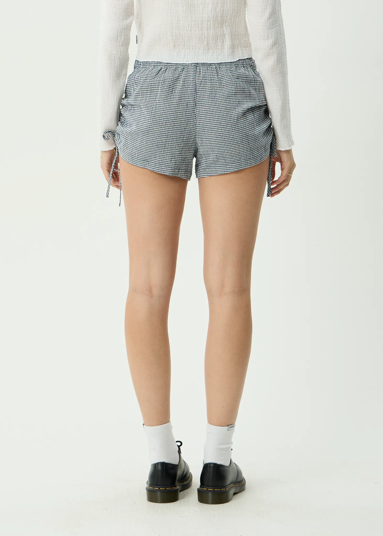 AFENDS Womens Luella - Low Rise Short - Indy Navy Check sold by Afends product image thumbnail 5