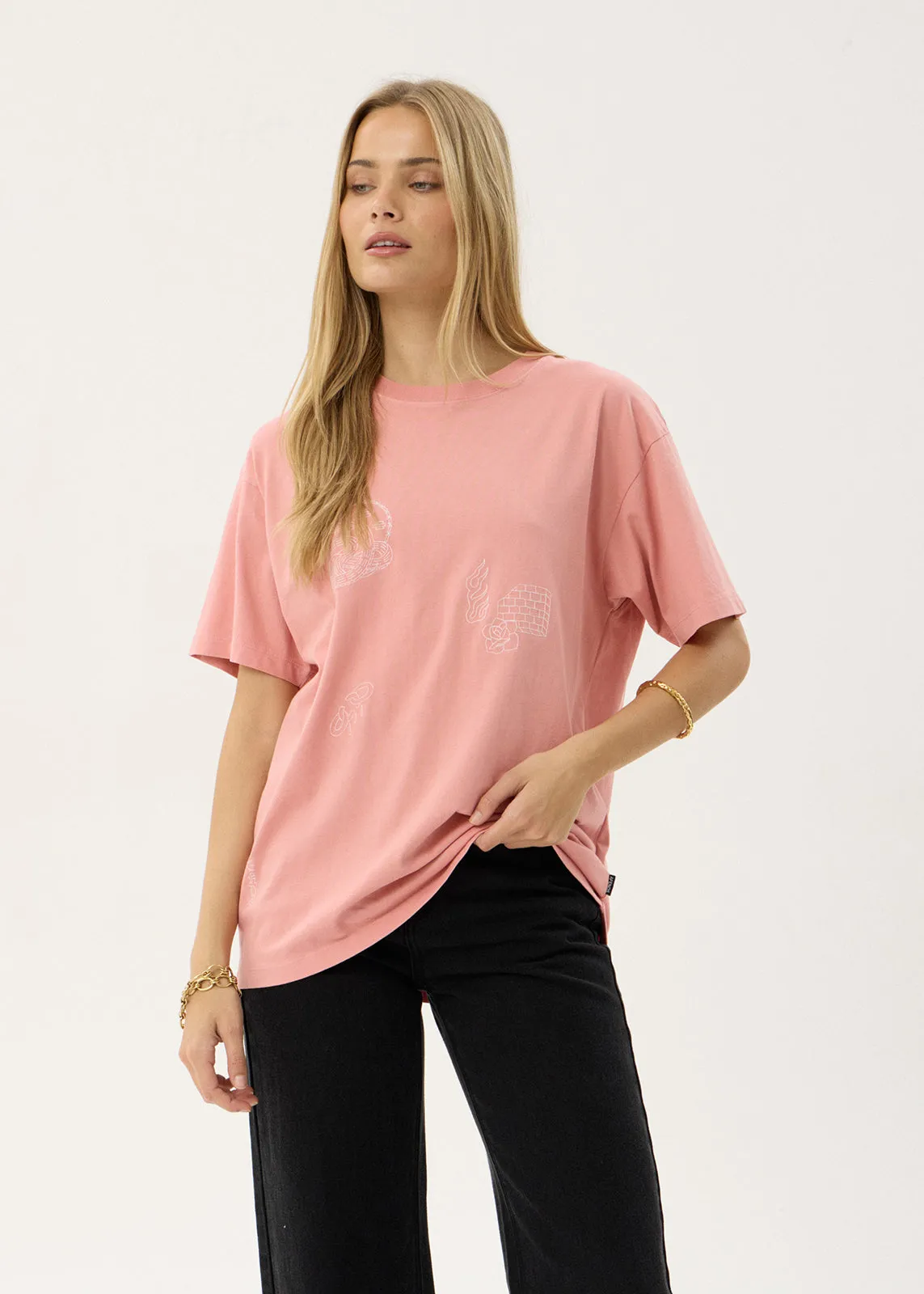 AFENDS Womens Unbound - Oversized Tee - Dusty Pink sold by Afends product image thumbnail 2