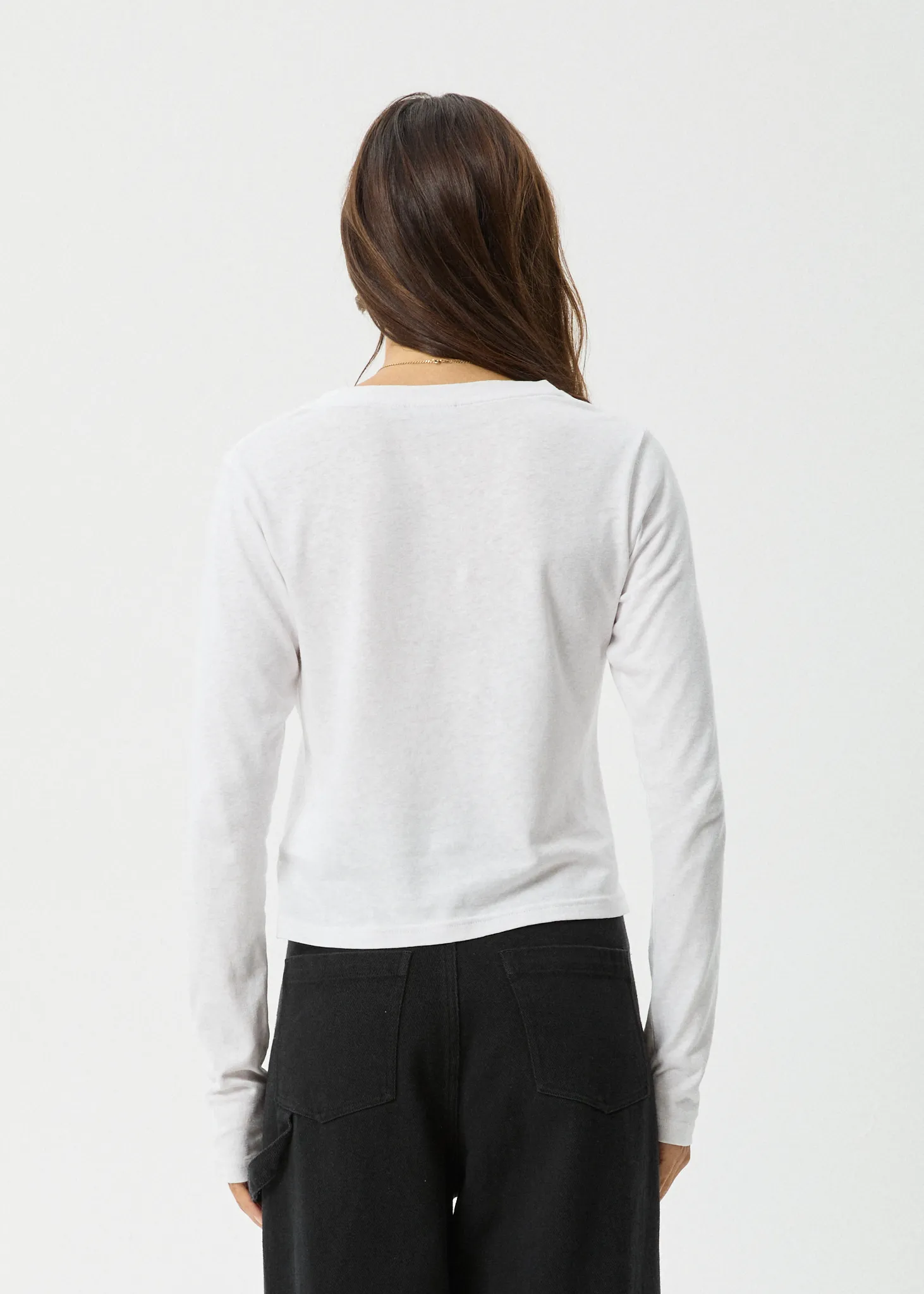 AFENDS Womens Elevate - Long Sleeve Tee - White sold by Afends product image thumbnail 4