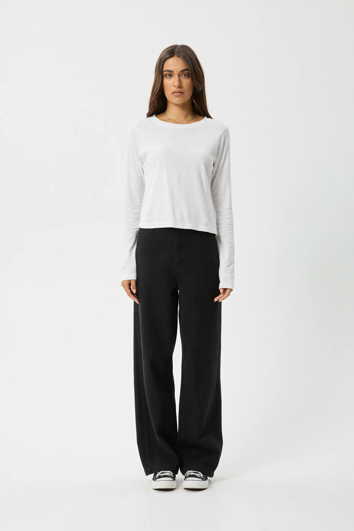 AFENDS Womens Elevate - Long Sleeve Tee - White sold by Afends product image thumbnail 5